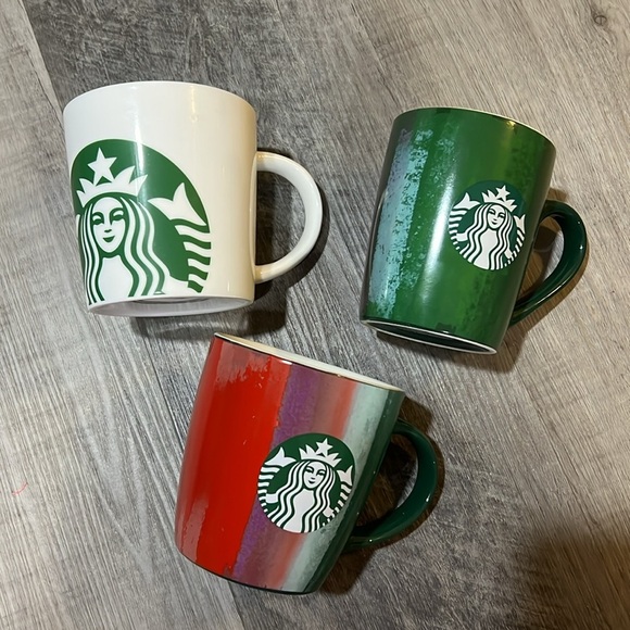 Starbucks Other - Lot of 3 Starbucks mugs: 14oz, 12oz & 10 oz